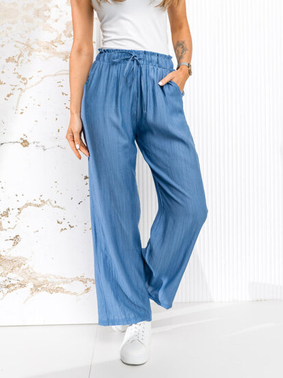 Women’s Wide Leg Pants Sky Blue Bolf W7970