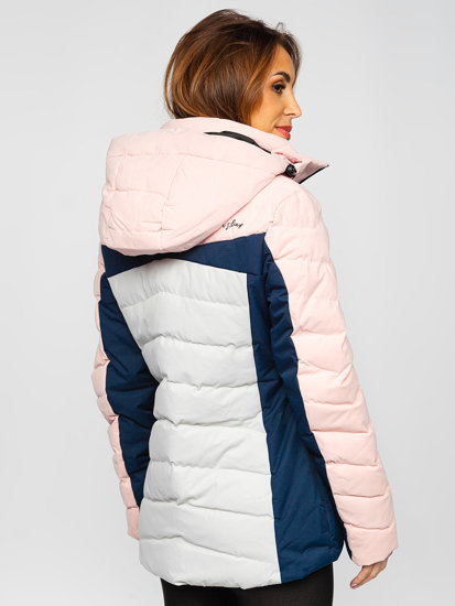 Women's Winter Hooded Jacket Pink Bolf B2378