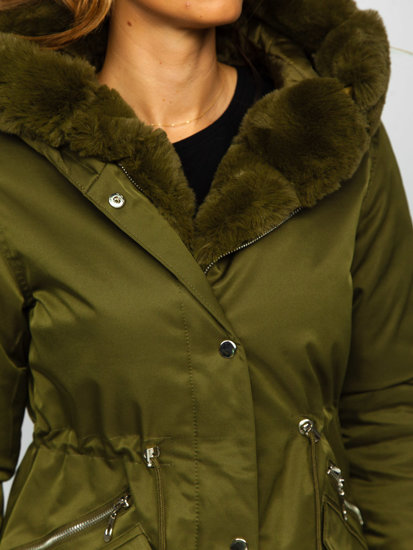 Women's Winter Parka Jacket with Hood Khaki Bolf 5M762