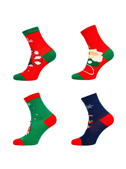 Women's X-mas Socks Multicolour-1 Bolf M798-4P 4 PACK