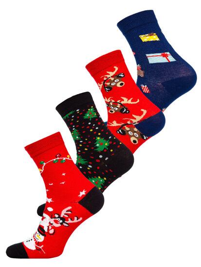 Women's X-mas Socks Multicolour Bolf MCHD1-4P 4 PACK