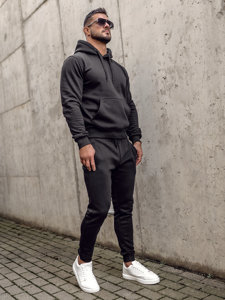 Men's 2-piece Tracksuit with a Hood Black Bolf C10381