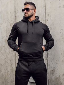 Men's 2-piece Tracksuit with a Hood Black Bolf C10381