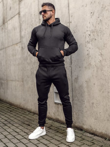 Men's 2-piece Tracksuit with a Hood Black Bolf C10381