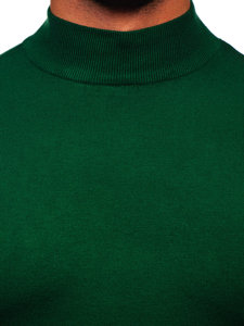 Men's Basic Half Polo Neck Sweater Green Bolf W1-1725