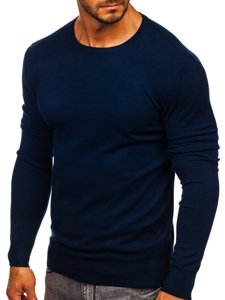 Men's Basic Jumper Navy Blue Bolf YY01