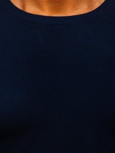 Men's Basic Jumper Navy Blue Bolf YY01