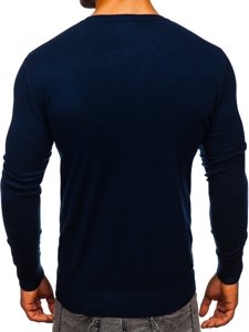 Men's Basic Jumper Navy Blue Bolf YY01