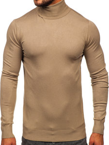 Men's Basic Polo Neck Camel Bolf W1-1728