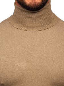 Men's Basic Polo Neck Camel Bolf W1-1728