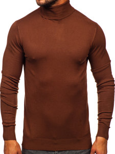 Men's Basic Polo Neck Chocolate Bolf W1-1728