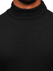 Men's Basic Polo Neck Sweater Black Bolf 145347-1