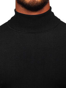 Men's Basic Polo Neck Sweater Black Bolf MMB600