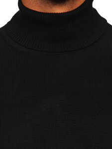 Men's Basic Polo Neck Sweater Black Bolf S8517