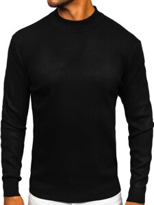 Men's Basic Polo Neck Sweater Black Bolf S8519