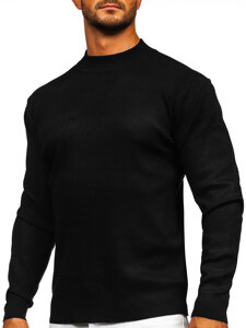 Men's Basic Polo Neck Sweater Black Bolf S8519