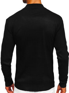 Men's Basic Polo Neck Sweater Black Bolf S8519