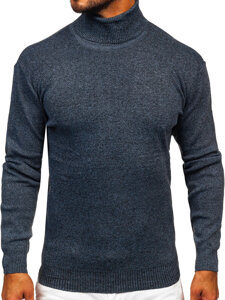 Men's Basic Polo Neck Sweater Graphite Bolf S8515