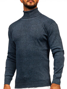 Men's Basic Polo Neck Sweater Graphite Bolf S8515