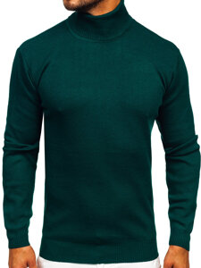 Men's Basic Polo Neck Sweater Green Bolf S8517