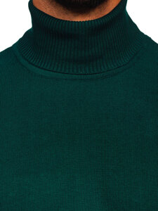 Men's Basic Polo Neck Sweater Green Bolf S8517