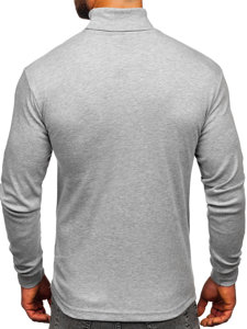 Men's Basic Polo Neck Sweater Grey Bolf 145347-1