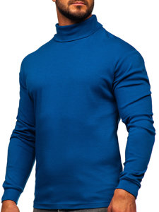 Men's Basic Polo Neck Sweater Indigo Bolf 145347-1