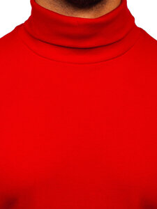 Men's Basic Polo Neck Sweater Red Bolf 145347-1