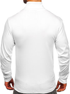 Men's Basic Polo Neck Sweater White Bolf 145347-1