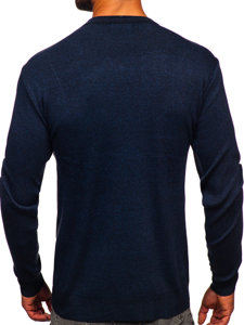 Men's Basic Sweater Navy Blue Bolf S8502