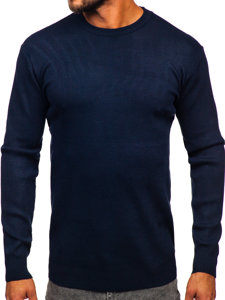 Men's Basic Sweater Navy Blue Bolf S8506