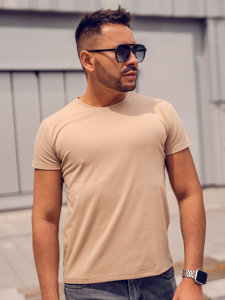 Men's Basic T-shirt Beige Bolf 2005-91