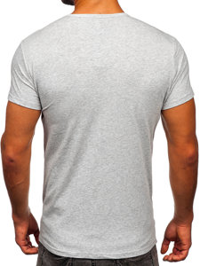 Men's Basic T-shirt Light Grey Bolf 2005-1