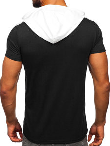 Men's Basic T-shirt with Hood Black Bolf 8T299