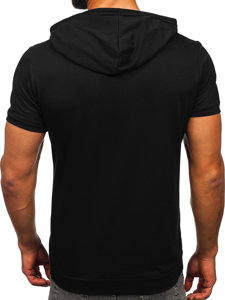 Men's Basic T-shirt with Hood Black Bolf 8T955