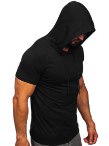 Men's Basic T-shirt with Hood Black Bolf 8T957