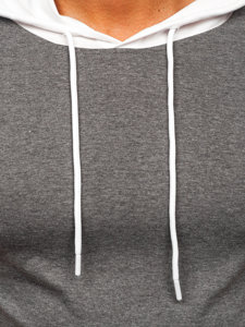 Men's Basic T-shirt with Hood Grey Bolf 8T299