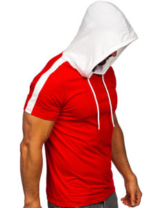 Men's Basic T-shirt with Hood Red Bolf 8T299
