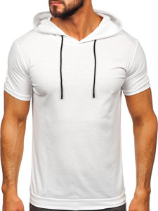 Men's Basic T-shirt with Hood White Bolf 8T955