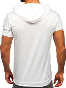 Men's Basic T-shirt with Hood White Bolf 8T955