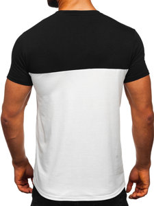 Men's Basic T-shirt with pocket Black-White Bolf 8T91