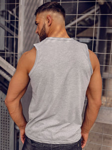 Men's Basic Tank Top Grey Bolf 1205A