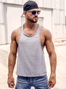 Men's Basic Tank Top Grey Bolf 1245A