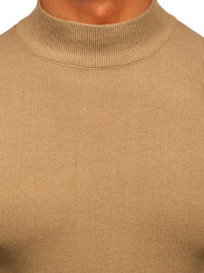 Men’s Basic Turtleneck Sweater Beige Bolf H2402