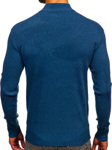 Men’s Basic Turtleneck Sweater Blue Bolf H2402