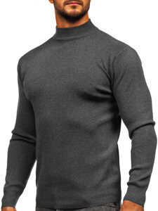 Men’s Basic Turtleneck Sweater Graphite Bolf H2402