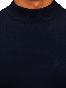 Men’s Basic Turtleneck Sweater Navy Blue Bolf H2402