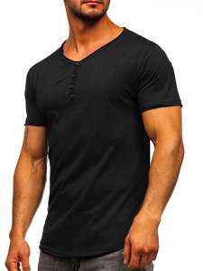 Men's Basic V-neck T-shirt Black Bolf 4049
