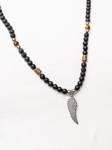 Men’s Beaded Necklace Black Bolf TT5503