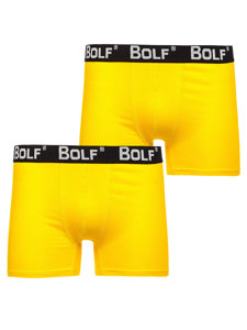 Men's Boxer Shorts Yellow-Neon Bolf 0953-2P 2 PACK